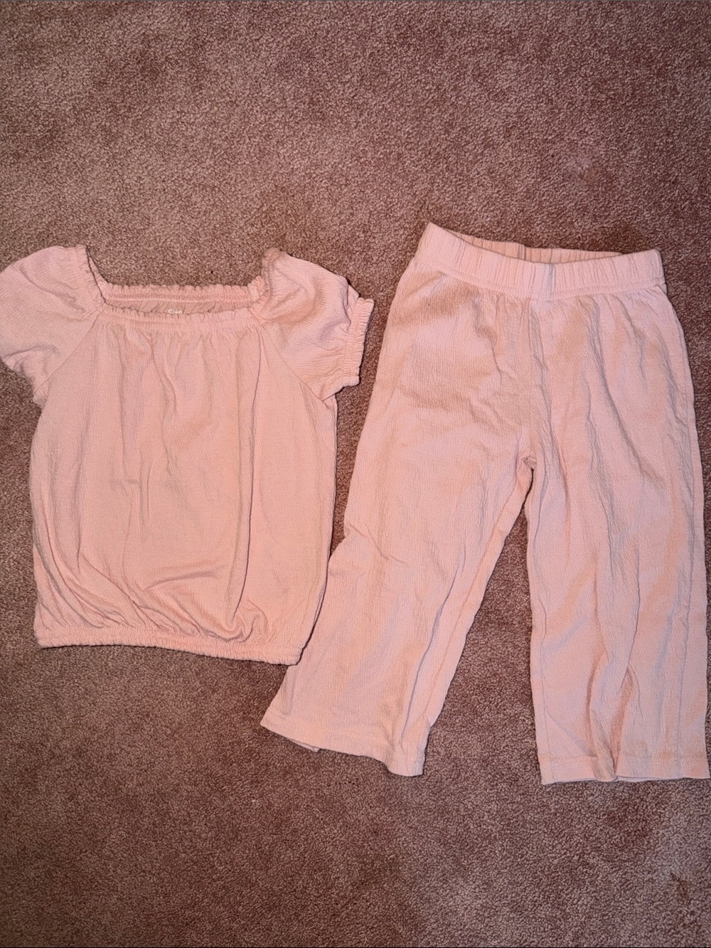 Carter's Pale Pink Girls' Two-Piece Pajama Set